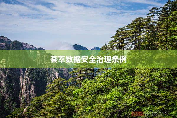 荟萃数据安全治理条例