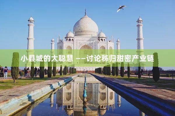 小县城的大聪慧 ——讨论秭归甜密产业链