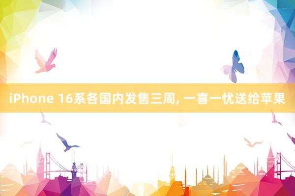 iPhone 16系各国内发售三周, 一喜一忧送给苹果