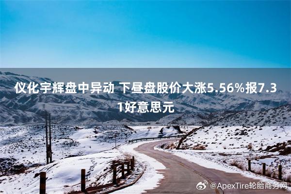 仪化宇辉盘中异动 下昼盘股价大涨5.56%报7.31好意思元