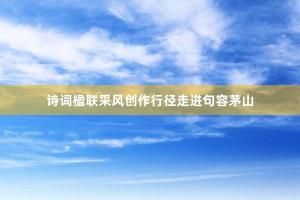 诗词楹联采风创作行径走进句容茅山