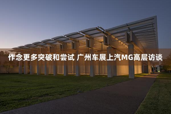 作念更多突破和尝试 广州车展上汽MG高层访谈